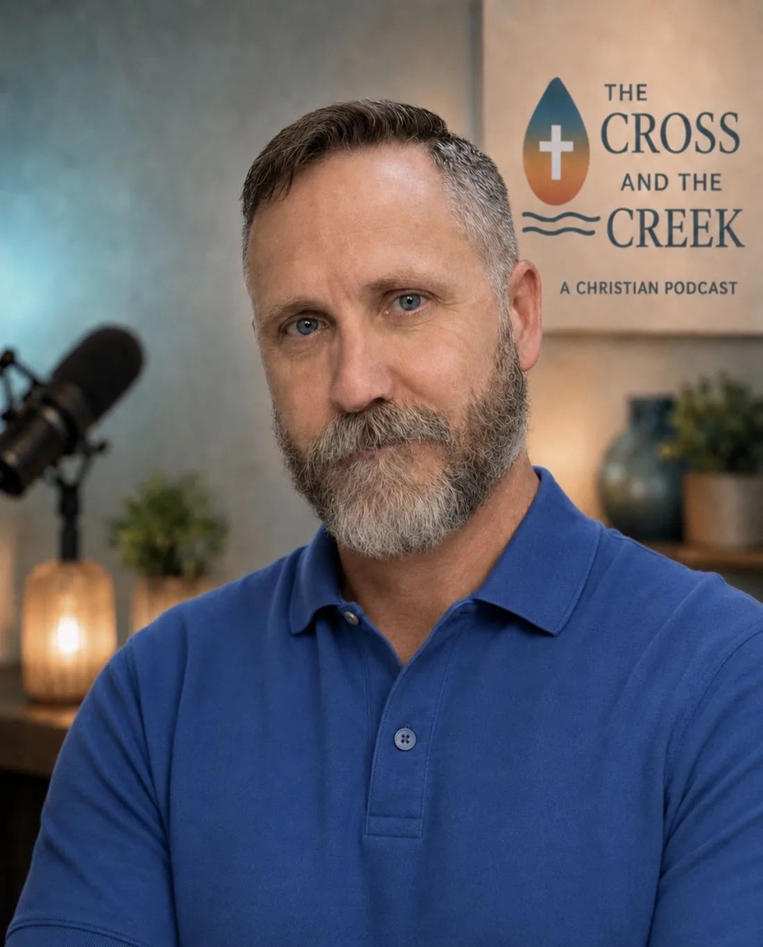 Pastor Lee in the studio for The Cross and The Creek podcast